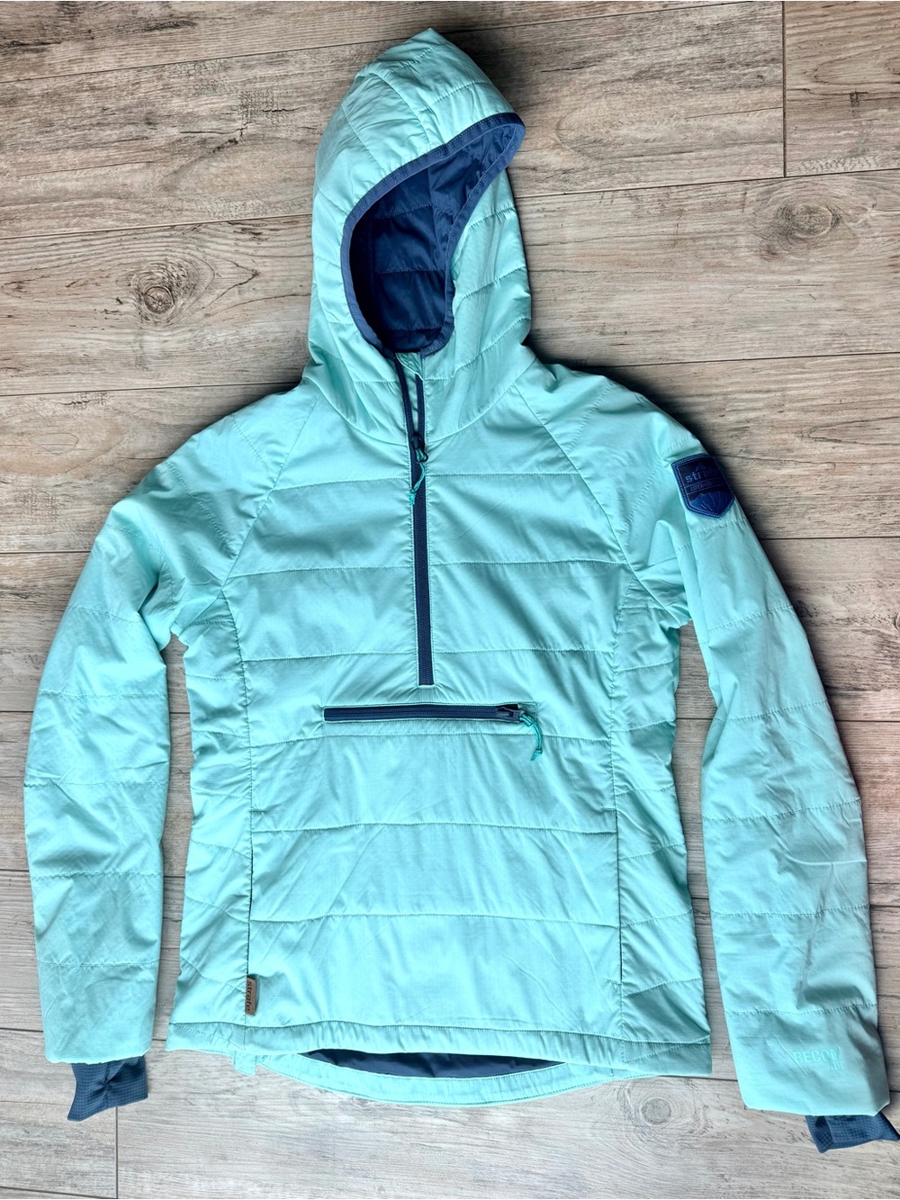 Strafe Women's Sunnyside Alpha Anorak Puffer Insulated Pullover Jacket Mint XS